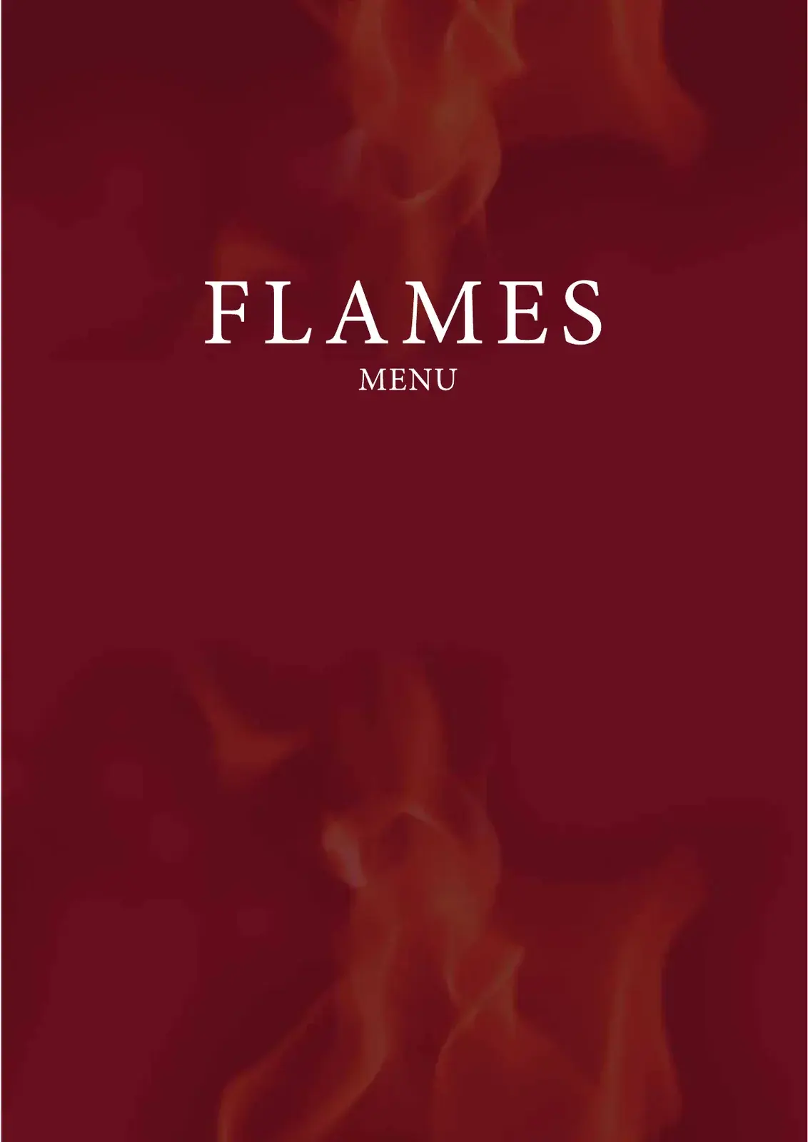 Flames Restaurant menu page 1 of 16