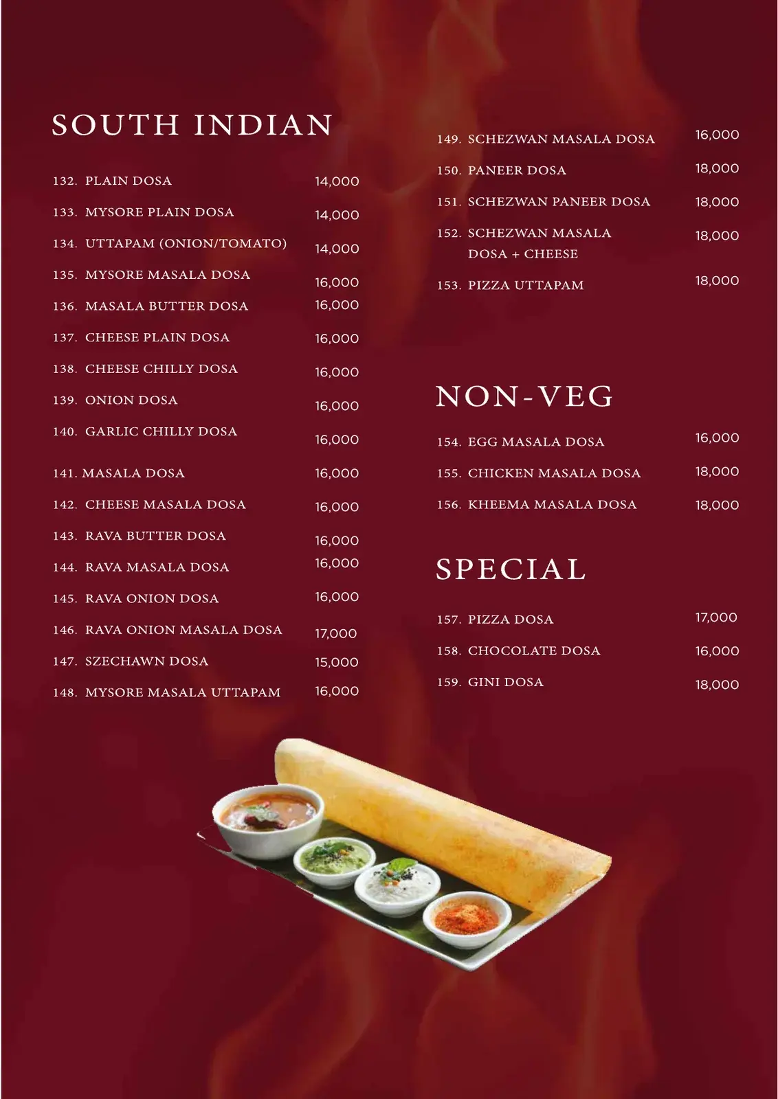 Flames Restaurant menu page 9 of 16